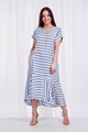 Stripe flip hem dress