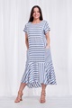 Stripe flip hem dress