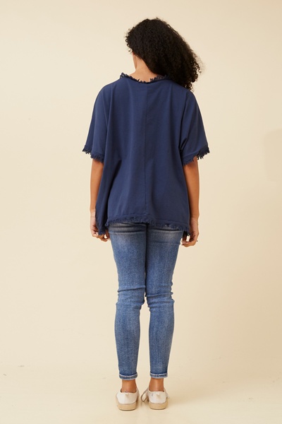 SUNFLOWER PATCHWORK LINEN TOP