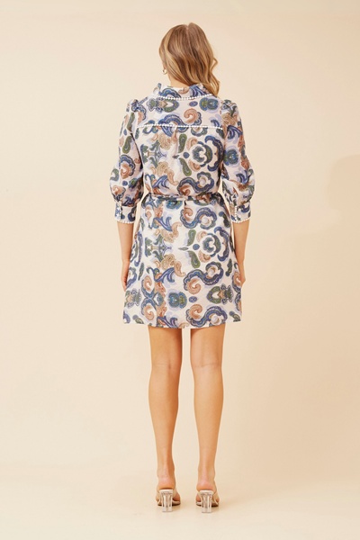 SUNLEE PAISLEY PRINT SHIRT DRESS
