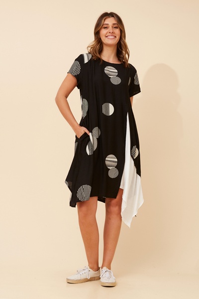 SUSANNA POLKA DOT PRINT DRESS