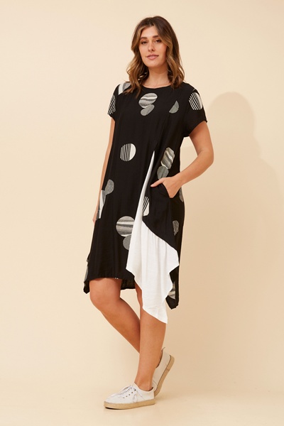 SUSANNA POLKA DOT PRINT DRESS