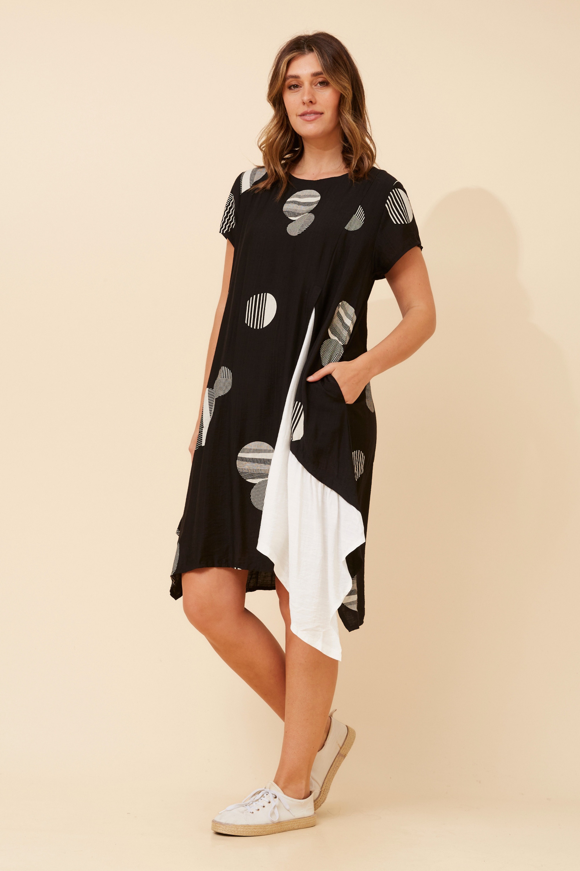 SUSANNA POLKA DOT PRINT DRESS