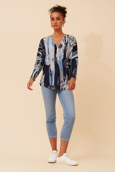 SUVI ABSTRACT PRINT TOP