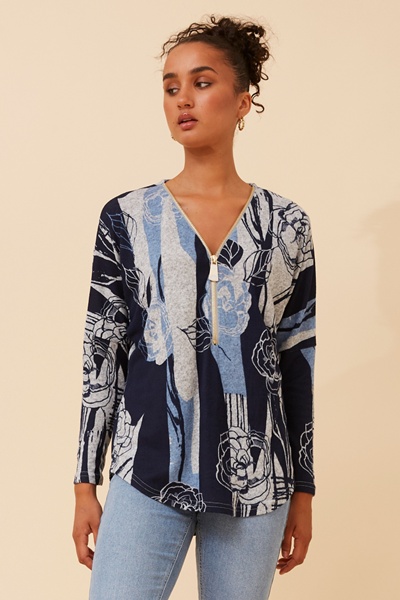 SUVI ABSTRACT PRINT TOP