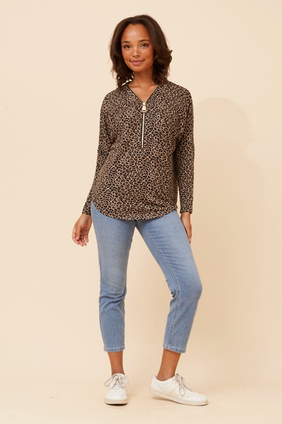 SUVI ANIMAL PRINT TOP