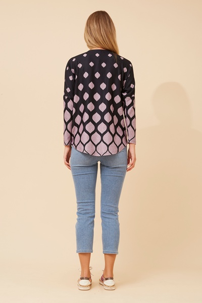 SUVI BORDER PRINT TOP