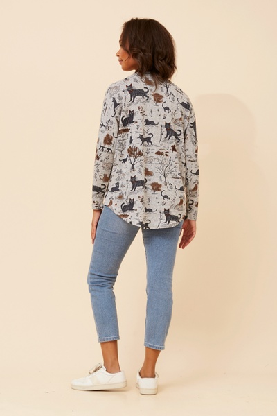 SUVI CAT PRINT TOP