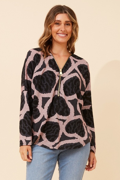 SUVI HEART PRINT TOP