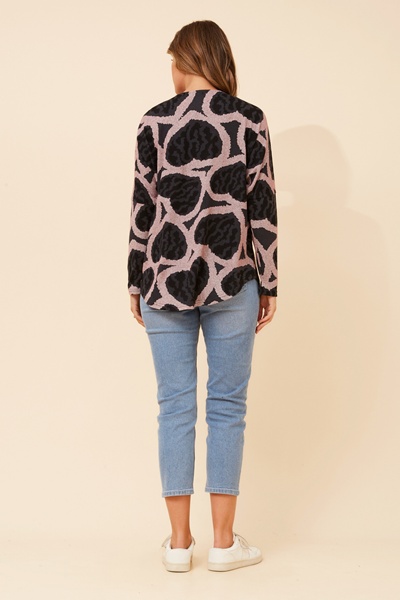 SUVI HEART PRINT TOP