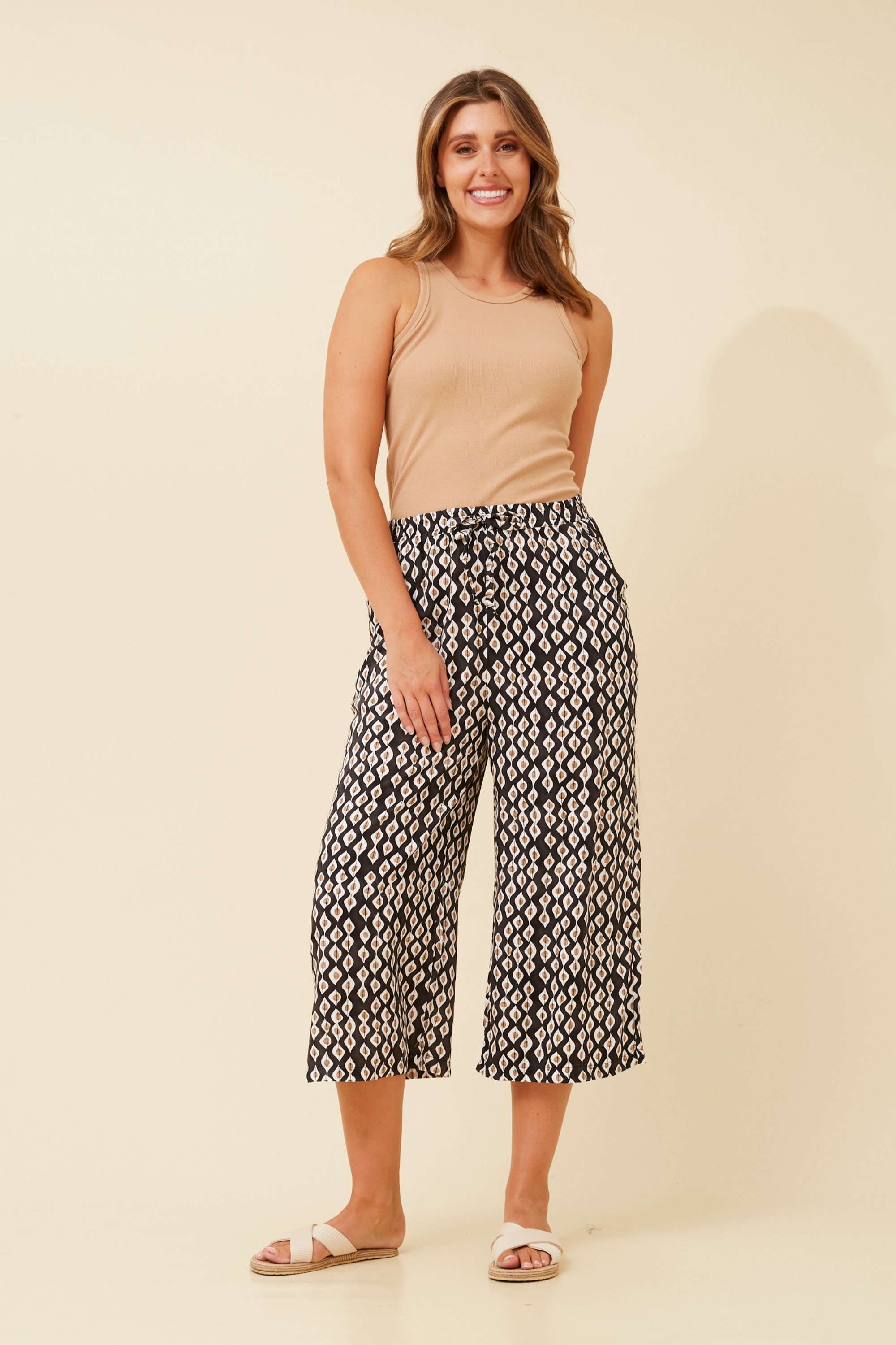 SUZE ABSTRACT PRINT CULOTTE