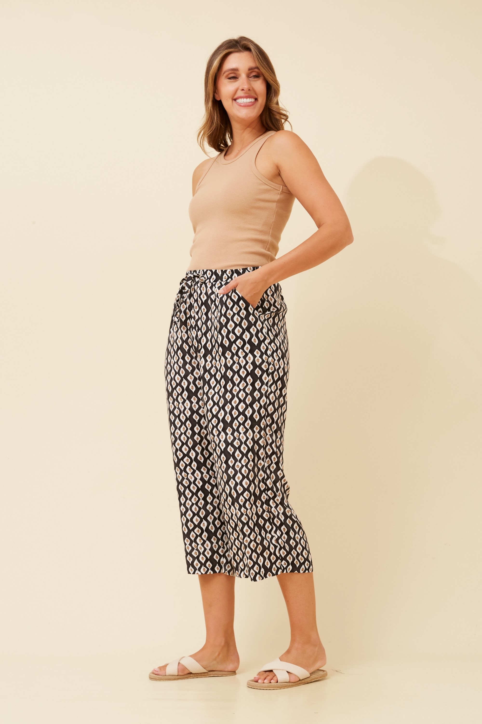 SUZE ABSTRACT PRINT CULOTTE