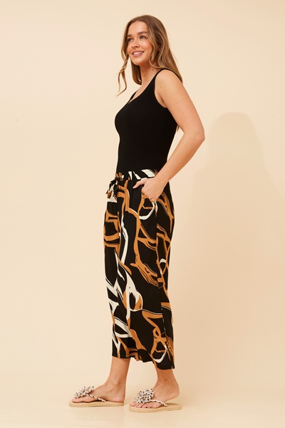 SUZE ABSTRACT PRINT CULOTTE PANTS