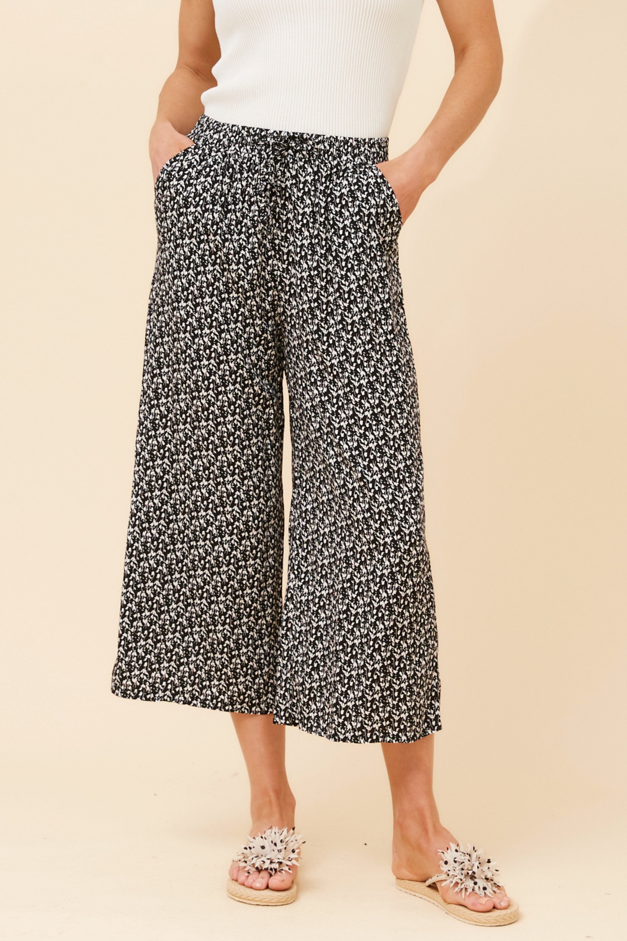 SUZE ABSTRACT PRINT CULOTTES