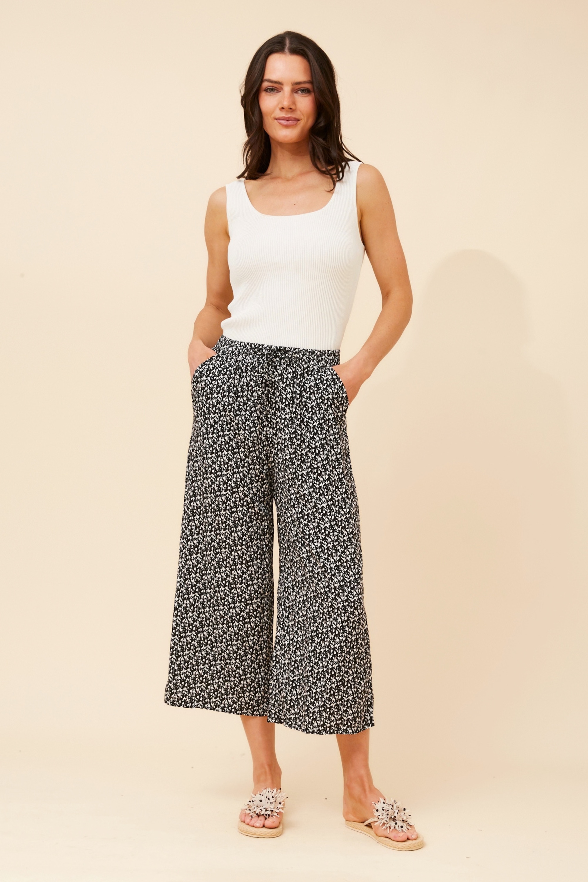 SUZE ABSTRACT PRINT CULOTTES