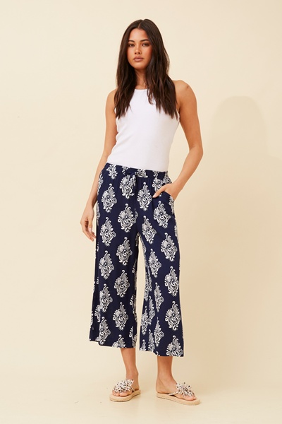 SUZE BORDER PRINT PANTS
