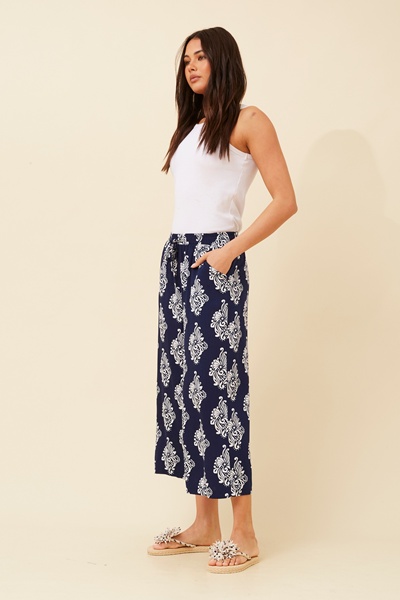SUZE BORDER PRINT PANTS