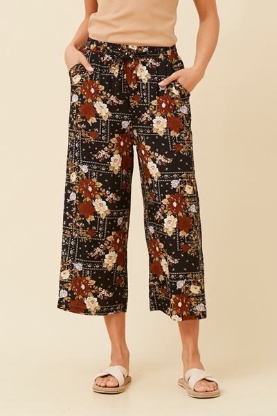 SUZE FLORAL  CULOTTE PANTS