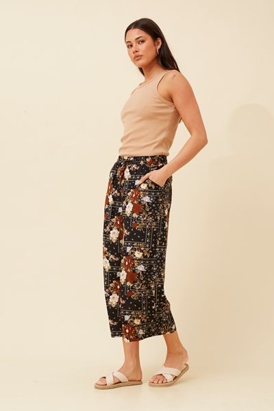 SUZE FLORAL  CULOTTE PANTS