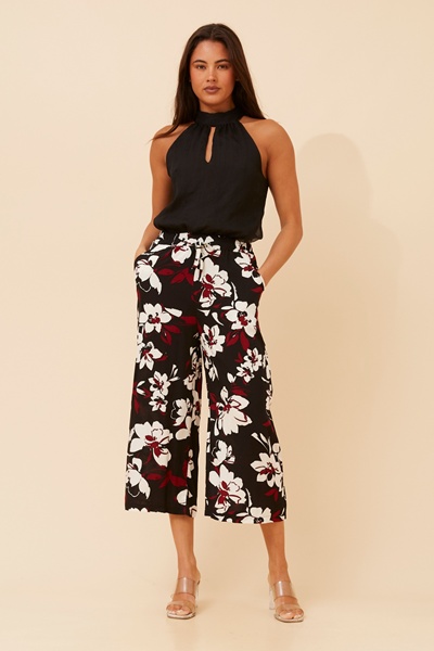 SUZE FLORAL CULOTTE PANTS