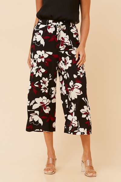 SUZE FLORAL CULOTTE PANTS