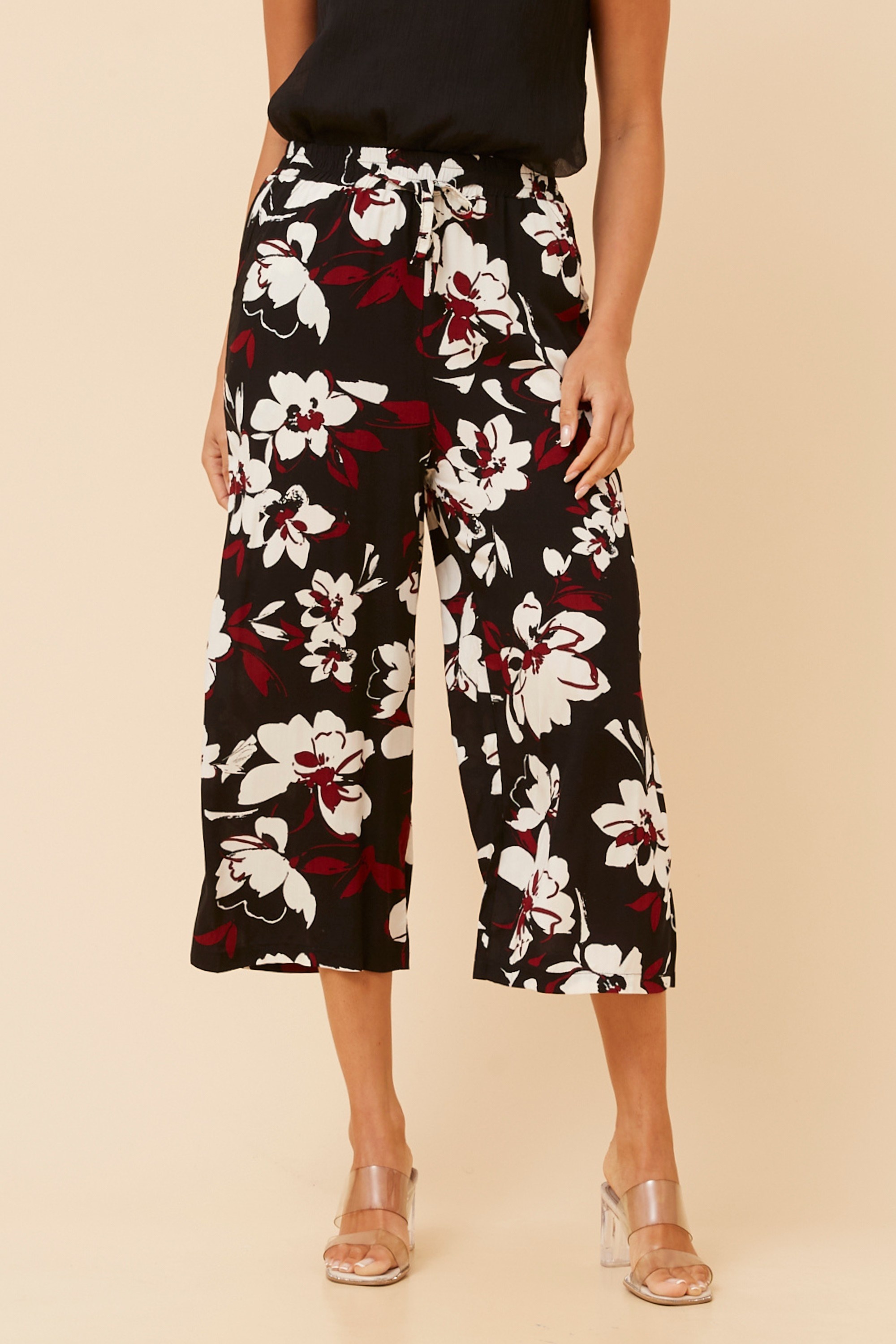 SUZE FLORAL CULOTTE PANTS