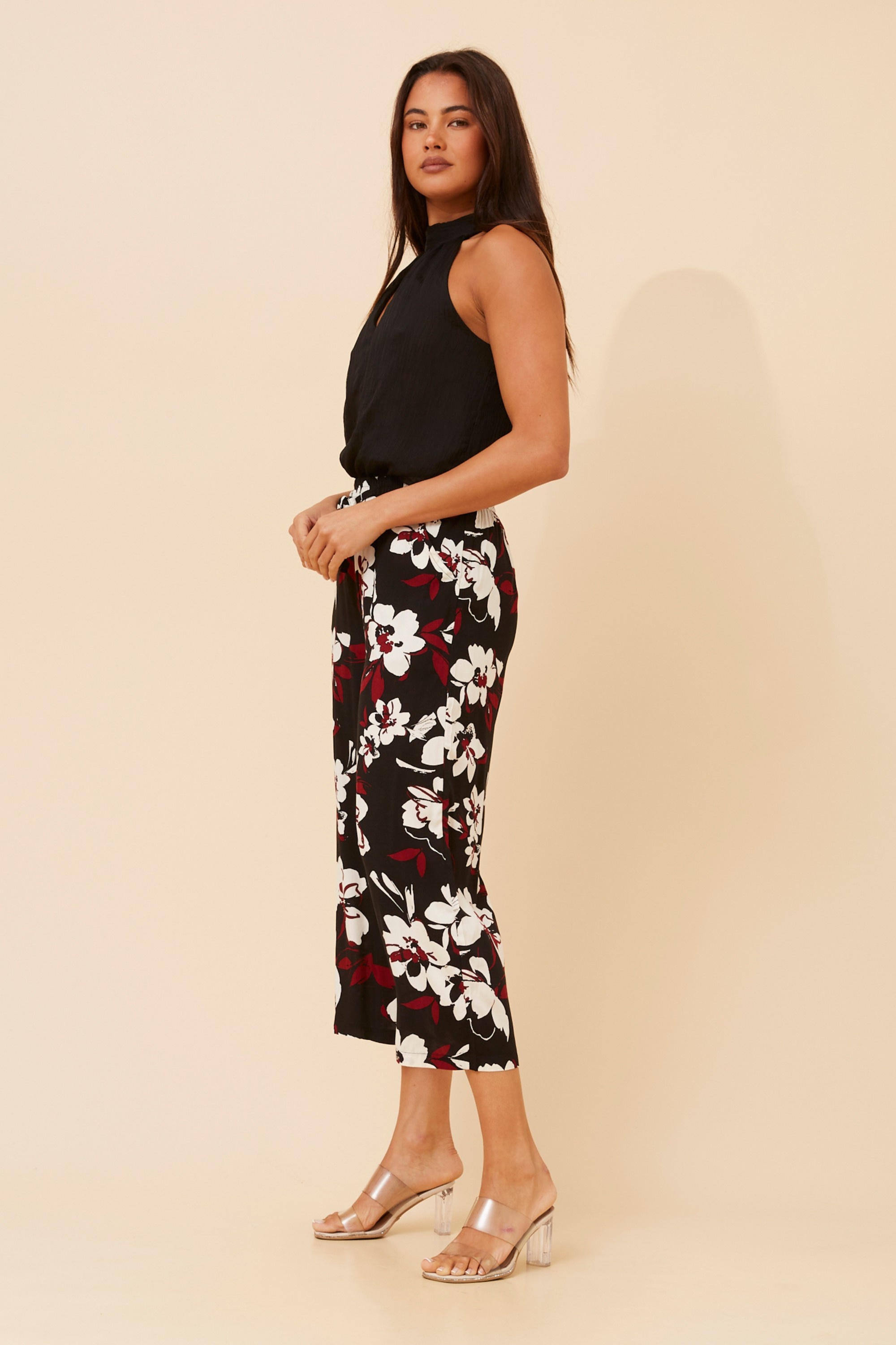 SUZE FLORAL CULOTTE PANTS