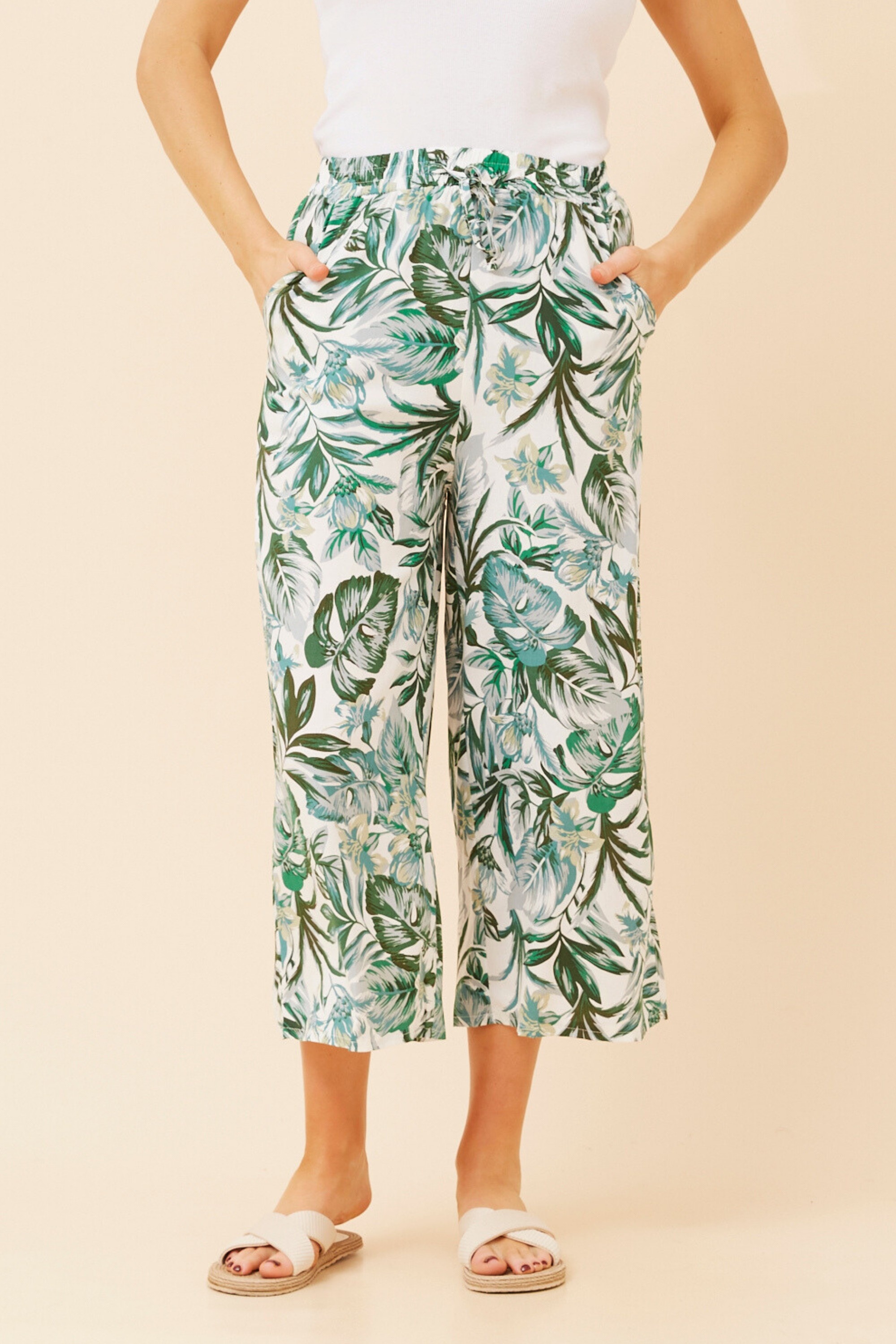 SUZE LEAF PRINT CULOTTES