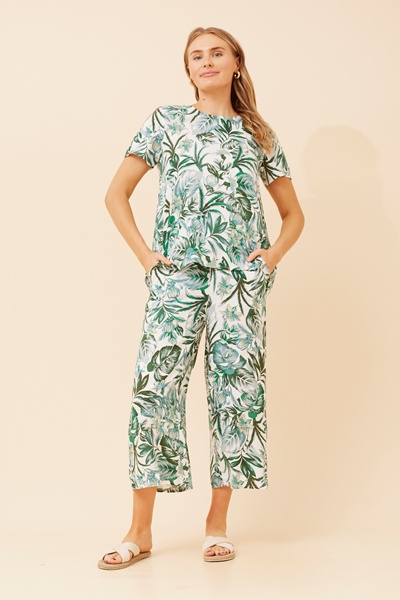 SUZE LEAF PRINT CULOTTES