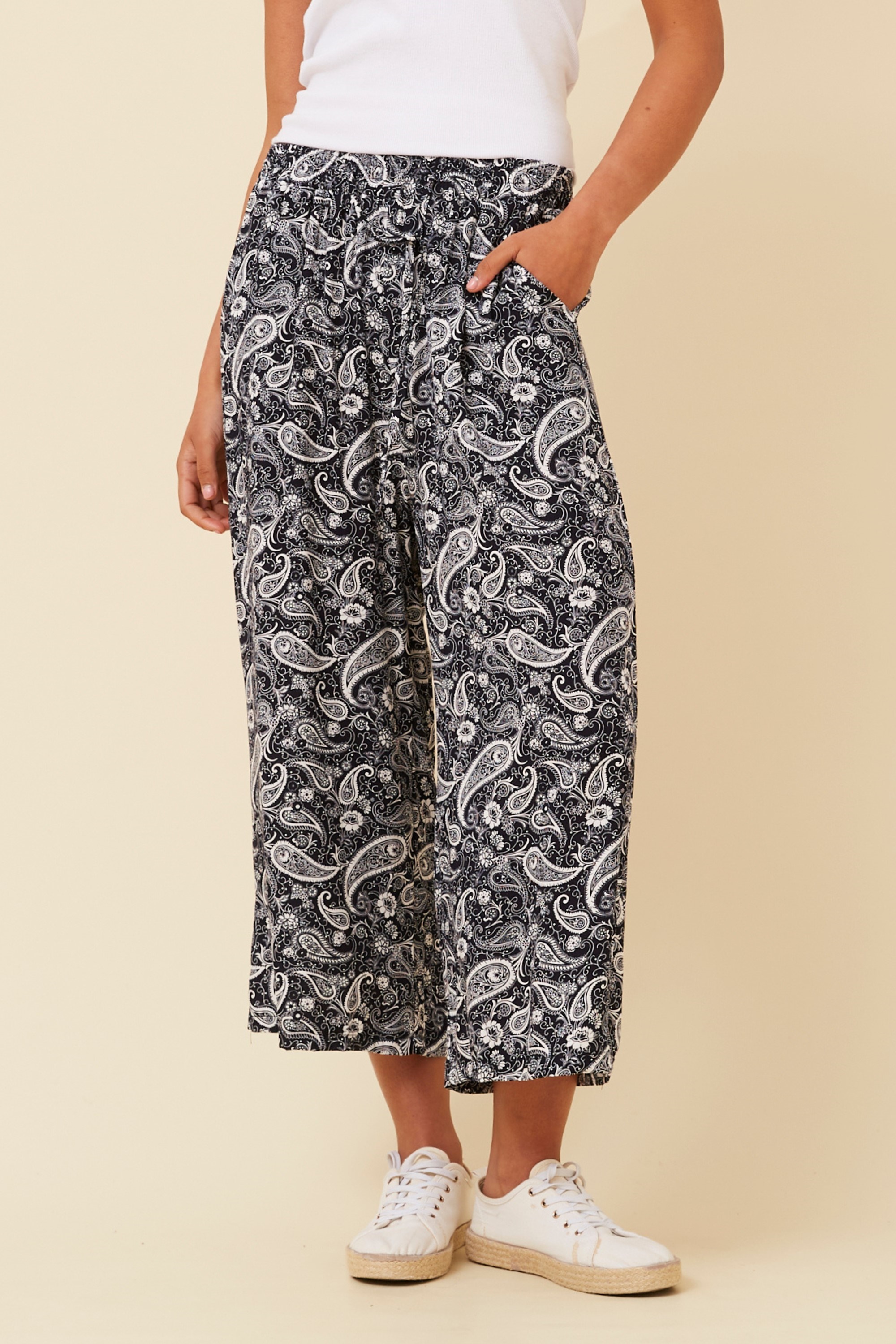 SUZE PAISLEY PRINT CULOTTES