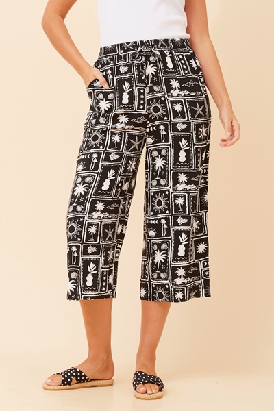 SUZE PATCHWORK PRINT CULOTTES