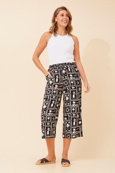 SUZE PATCHWORK PRINT CULOTTES