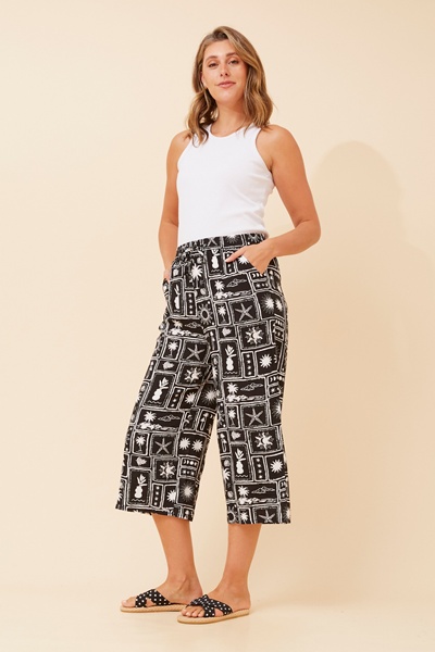 SUZE PATCHWORK PRINT CULOTTES