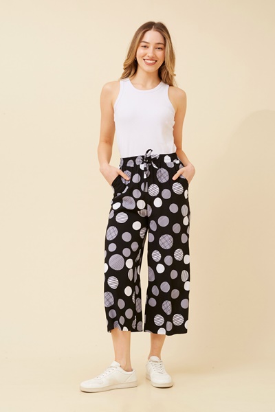 SUZE POLKA DOT PRINT PANTS