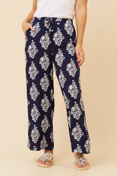 SUZZEL ABSTRACT PRINT PANTS
