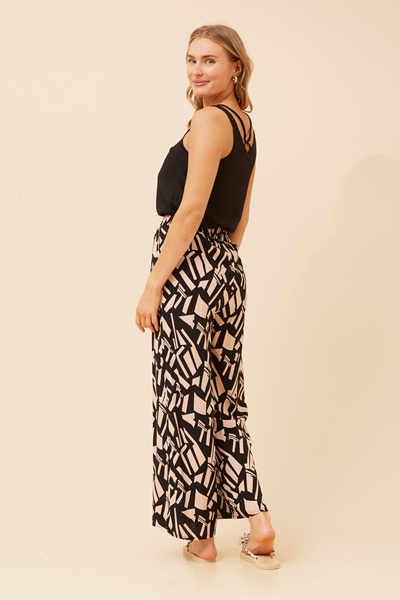 SUZZEL ABSTRACT PRINT PANTS
