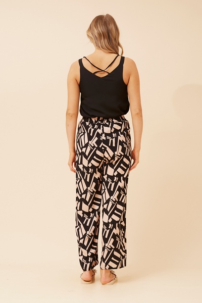 SUZZEL ABSTRACT PRINT PANTS