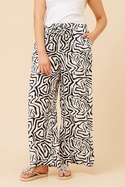 SUZZEL ABSTRACT PRINT PANTS