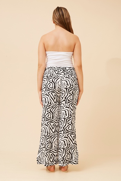 SUZZEL ABSTRACT PRINT PANTS