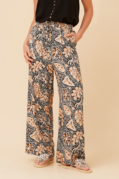 SUZZEL ABSTRACT PRINT PANTS