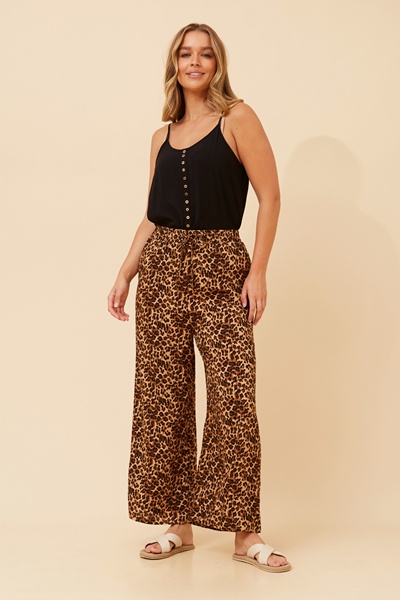 SUZZEL ANIMAL PRINT PANTS