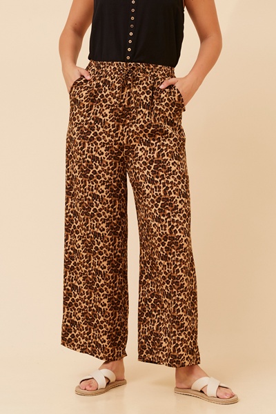 SUZZEL ANIMAL PRINT PANTS