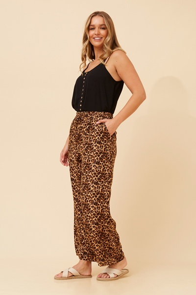 SUZZEL ANIMAL PRINT PANTS