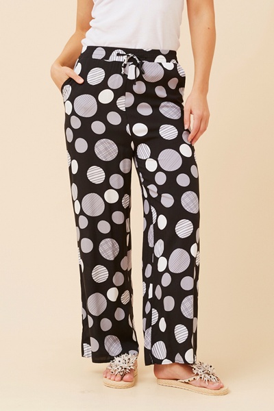 SUZZEL POLKA DOT PRINT PANTS