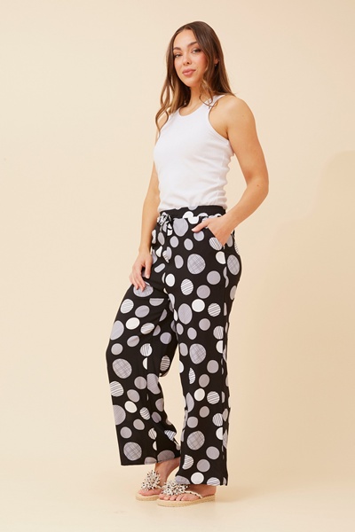 SUZZEL POLKA DOT PRINT PANTS