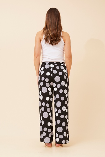 SUZZEL POLKA DOT PRINT PANTS