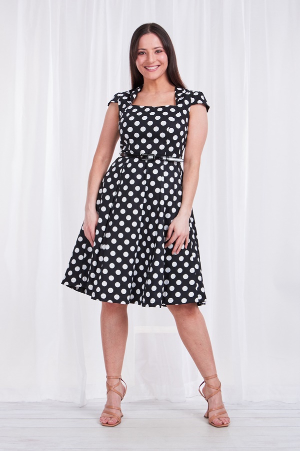 Sweetheart neck polka dot Dress