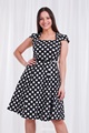 Sweetheart neck polka dot Dress