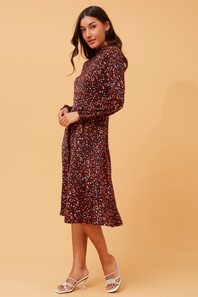 SWEETIE ANIMAL PRINT MIDI DRESS