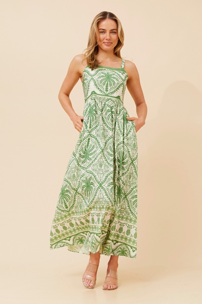 TAHA PALM TREE PRINT DRESS